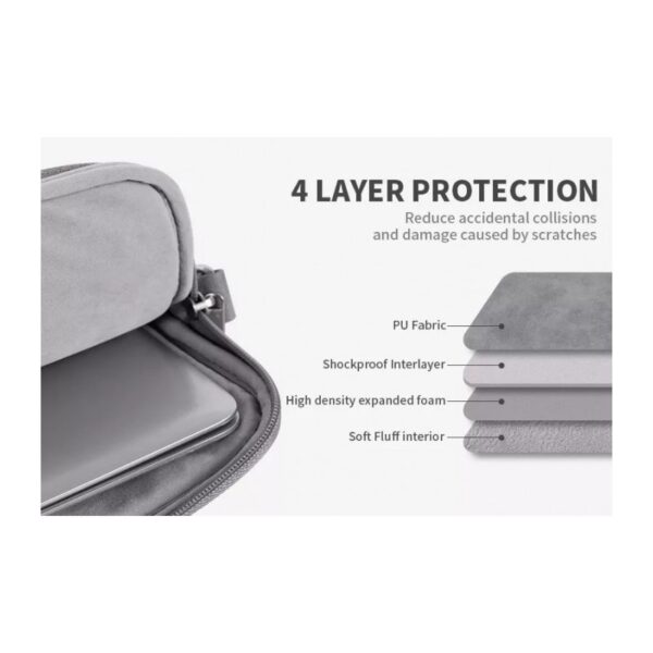 Canvasartisan Business Laptop Bag L11-C22, High Quality Leather Gray - Image 4
