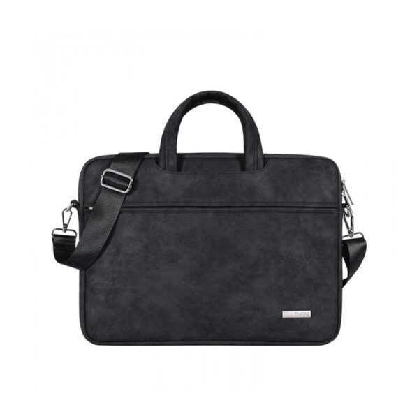 Canvasartisan Business Laptop Bag L11-C22, High Quality Leather Dark gray