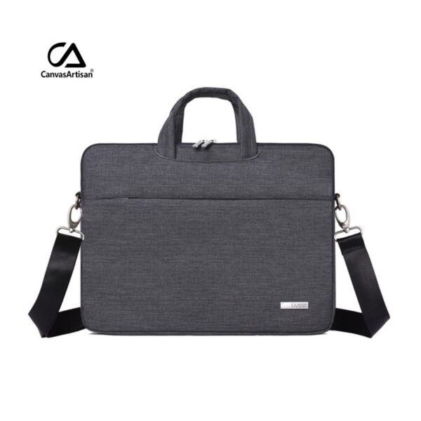 Canvasartisan Slim Laptop Bag L3-C12, Durable and Water-resistant Dark Gray