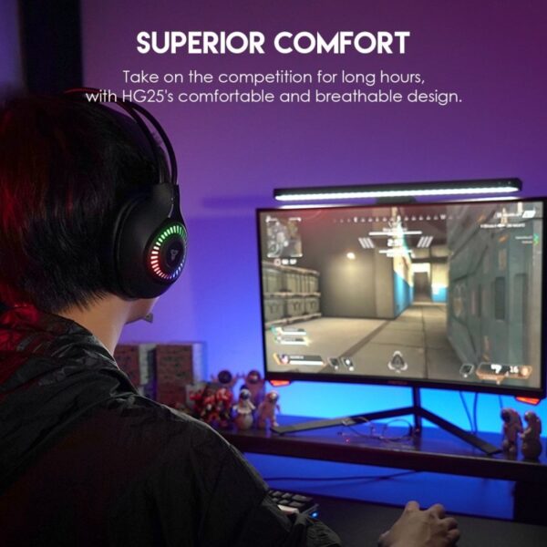 Fantech HG25 ORBIT, USB 7.1 Virtual surround sound Gaming Headset With RGB lighting - Image 3