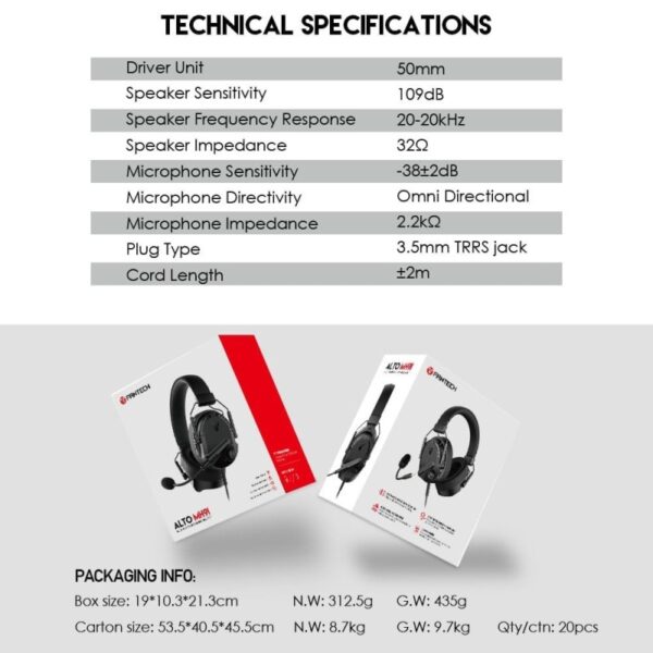 Fantech MH91 ALTO, Extra Comfortable, Multiplatform Gaming Headset - Image 2