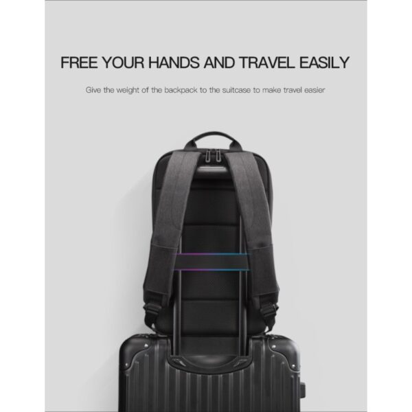 Kingsons Ultra Slim Design Backpack KS3215W Black, Water-resistant, Light Weight - Image 8