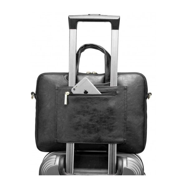 Kinmac Business Laptop Bag KMC426-27 Black PU, High Quality, Soft Interior Lining & Water-resistant - Image 4