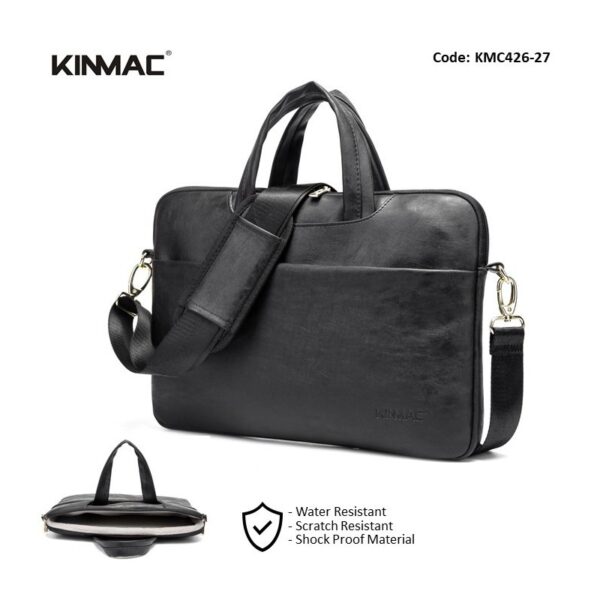 Kinmac Business Laptop Bag KMC426-27 Black PU, High Quality, Soft Interior Lining & Water-resistant