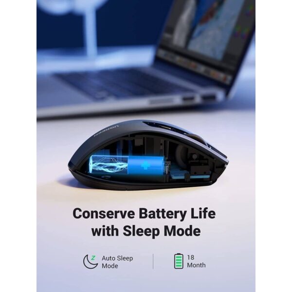 UGREEN Silent Wireless Mouse, 4000DPI, Accurate Control, Ergonomic Design for maximum Comfort - MU006 90545 - Image 5