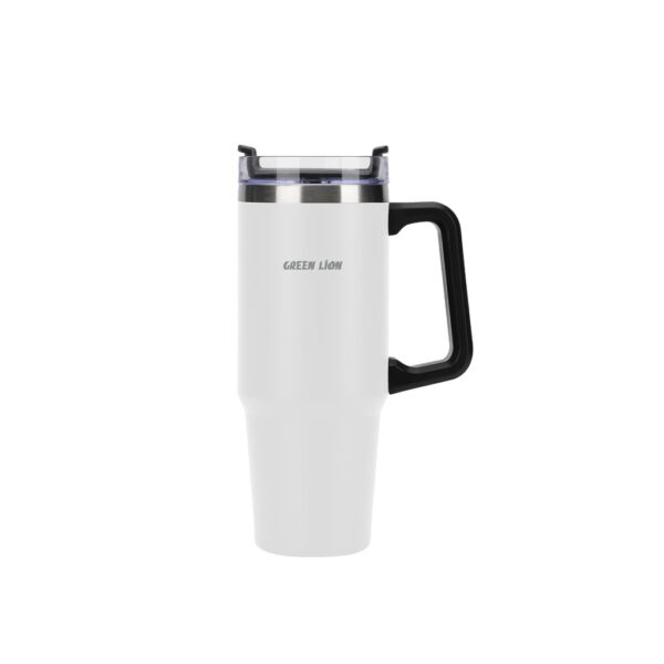 Green Lion Vacuum Travel Mug white - Image 2