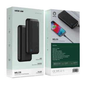 Green Lion Milos 20000mAh Powerbank - Black