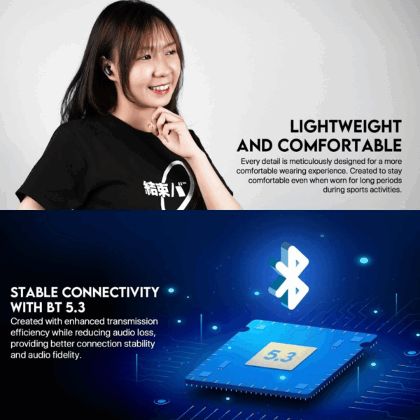 Fantech TWS Wave 13, Bluetooth, Wireless Earbuds compatible with android and iOs - TW13 blue - Image 3