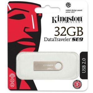 Kingston 32GB DataTraveler SE9 USB Flash Drive – Durable Metal Design for Reliable Data Storage