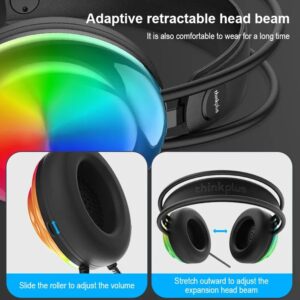 Alternative view of Lenovo G30 LED Gaming Headphones USB&3.5MM Wired Headsets With Microphone 7.1 Surround Sound Retractable Active Noise Cancelling Headphone Over Ear Earphone
