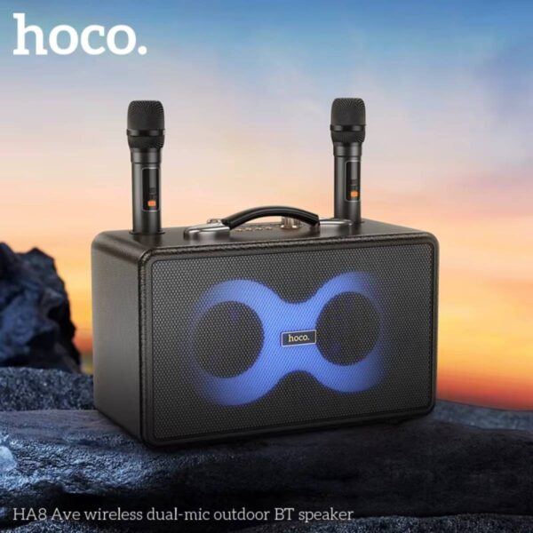 Hoco Dual Mic Outdoor Bluetooth Speaker HA8 - Image 4