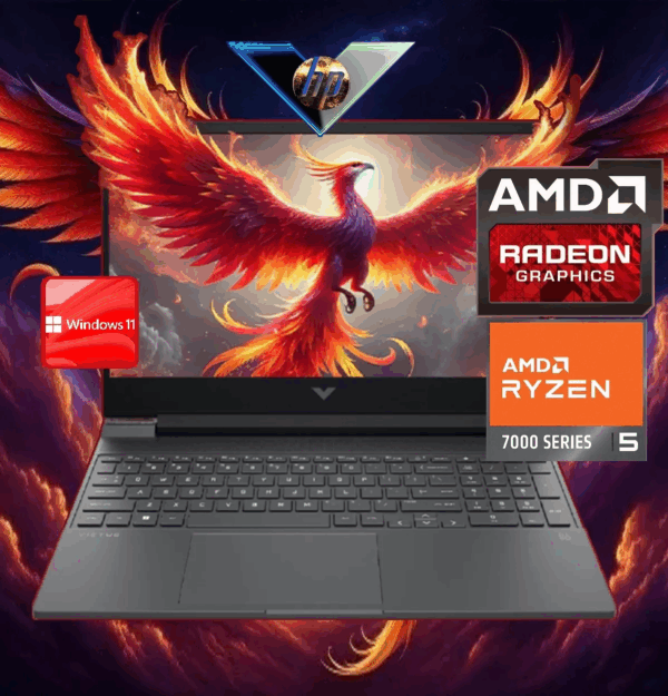 HP Victus 15-fb2063dx AMD Ryzen™ 5 7535HS | 8GB DDR5 RAM ; 512GB SSD | AMD Radeon™ RX 6550M , 4GB | 15.6 inch FHD IPS Display 144Hz | Backlit Keyboard | Windows 11 Home | MICA SILVER