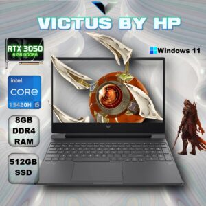 Victus by HP Intel® Core™ i5-13420H | 8GB DDR4 RAM , 512GB NVMe SSD | RTX™ 3050 , 6GB | 15.6-inch FHD 144 Hz IPS Display | Backlit Keyboard | Windows 11 | Moonstone Grey  15-fa2013dx