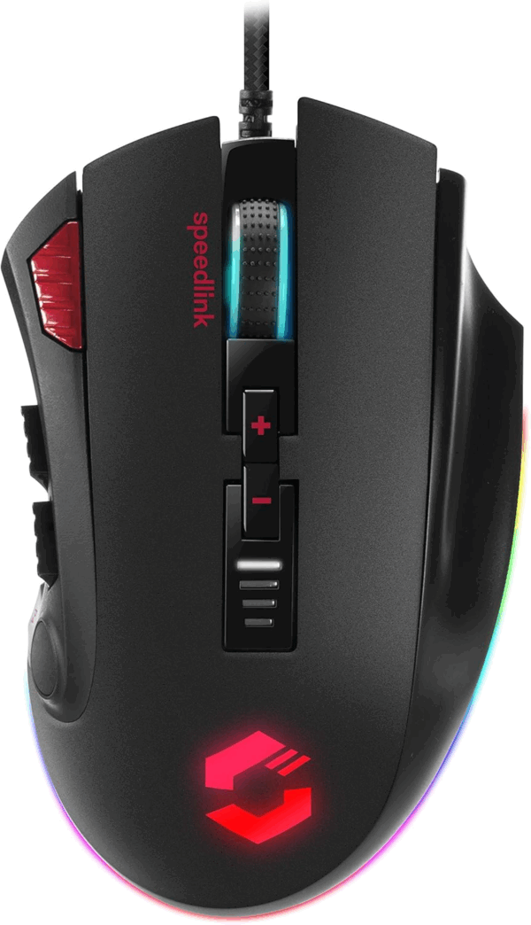 Speedlink TARIOS RGB Gaming Mouse - USB Mouse with RGB Lighting for Office/Home Office (12 Programmable Buttons - with DPI Switches up to 24000 dpi) for PC/Notebook/Laptop, Black - Image 3