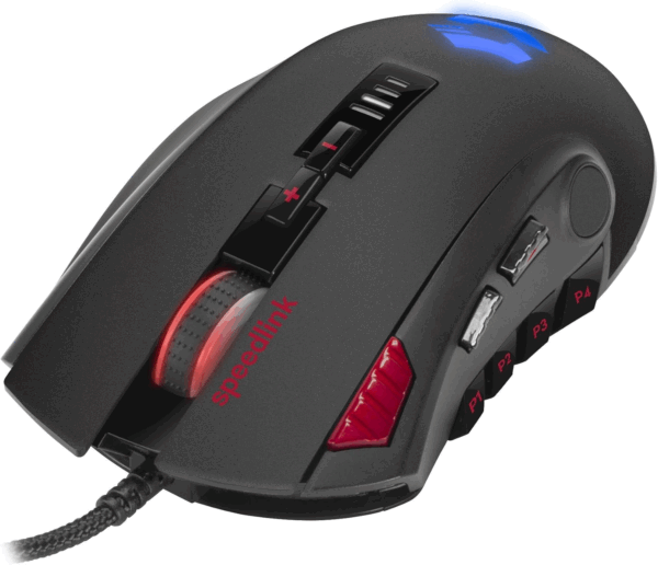 Speedlink TARIOS RGB Gaming Mouse - USB Mouse with RGB Lighting for Office/Home Office (12 Programmable Buttons - with DPI Switches up to 24000 dpi) for PC/Notebook/Laptop, Black - Image 5