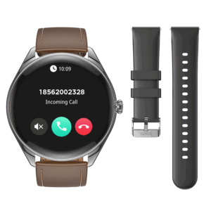 Alternative view of Hoco Y22 Smart Watch Amoled - Bluetooth Calls - Silver (IP67 Waterproof) + Black Strap