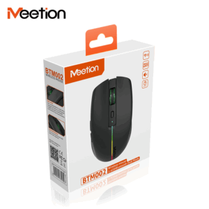 Meetion Mouse BTM002 Black Portable Cordless 2.4G Rgb Silent Wireless Mouse Laptop Computer Wireless Mouse