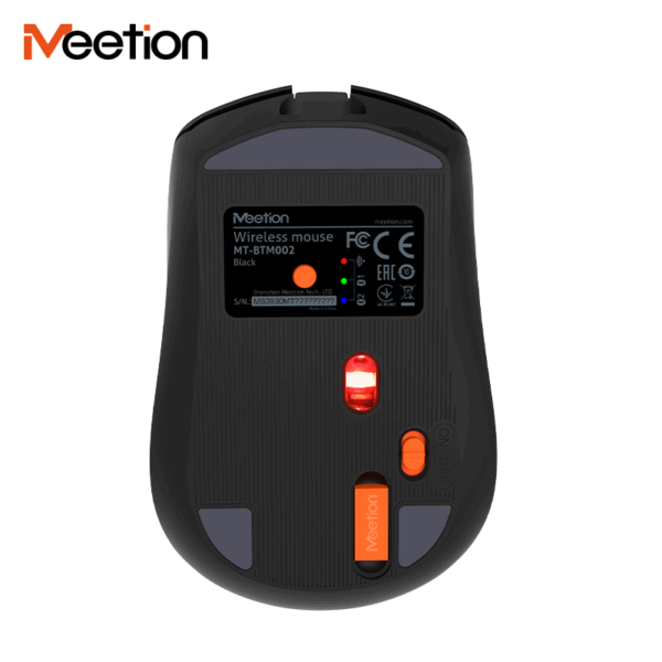 Meetion Mouse BTM002 Black Portable Cordless 2.4G Rgb Silent Wireless Mouse Laptop Computer Wireless Mouse - Image 5
