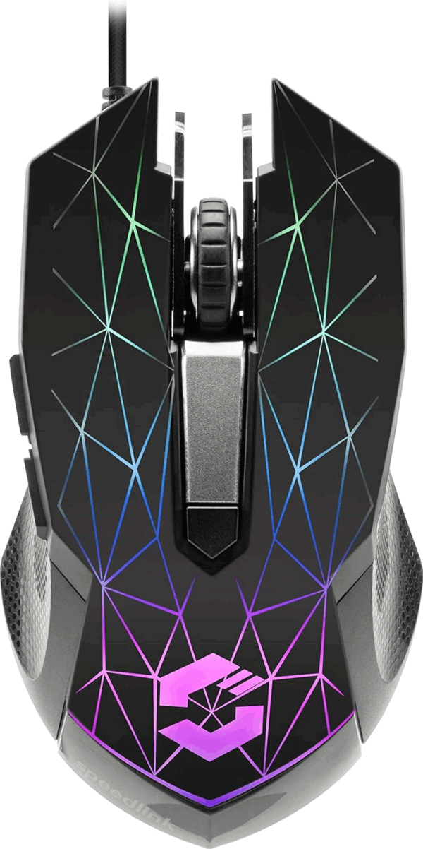 Speedlink RETICOS RGB Gaming Mouse - USB Mouse with RGB Lighting for Office/Home Office for PC/Notebook/Laptop, Black
